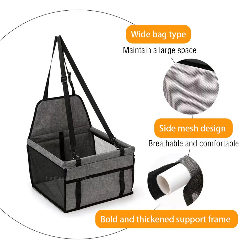 Travel Dog Car Seat Cover Waterproof Pet Dog Carriers Bag Cat Transport Hammock Dog Car Seat Basket for Small Medium Dogs
