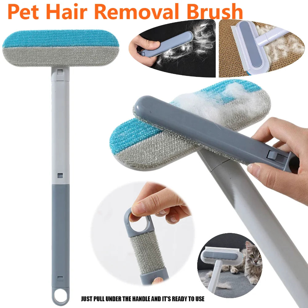 3 in 1 Pet Hair Remover Brush Long Handle