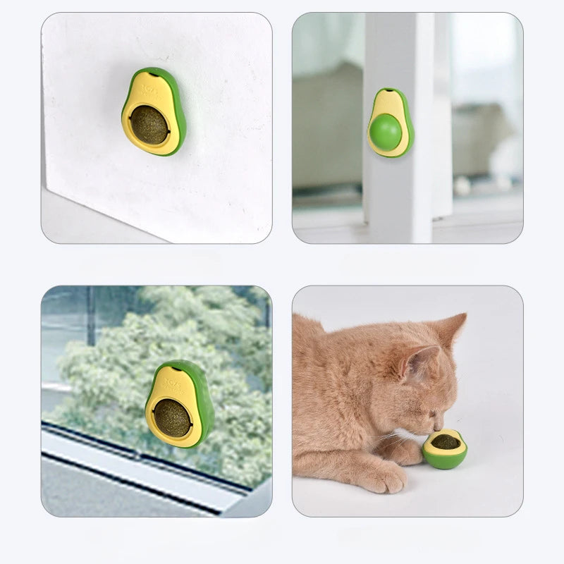 Stick-on Ball Cats Teeth Cleaning Catnip Ball Toys s