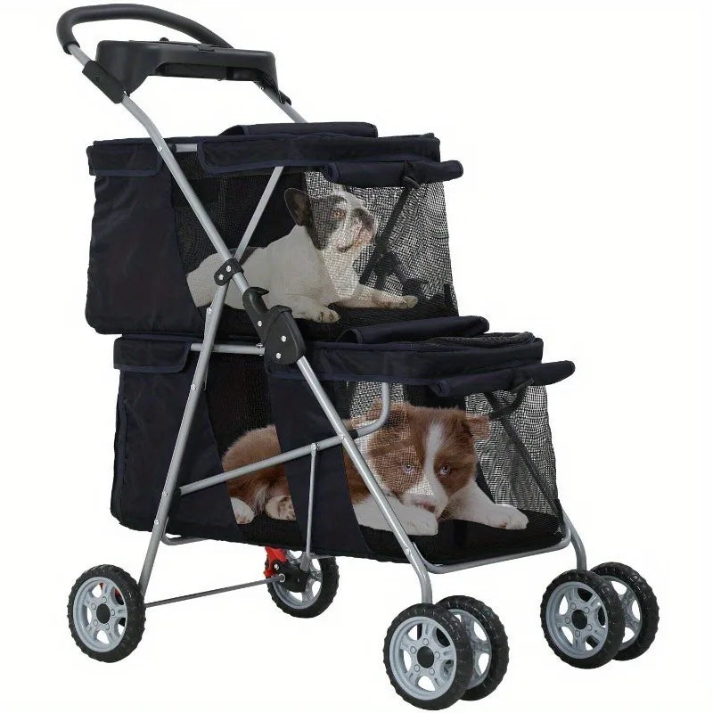 Dog cart cat pet strap 


Dog and cat stroller