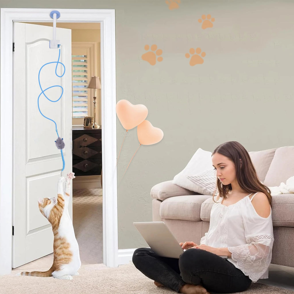Automatic Retractable Cat Toys Door Hanging