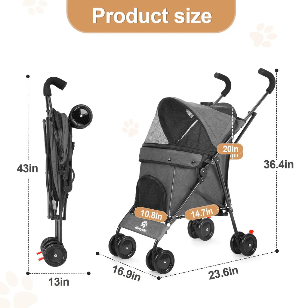 Travel Portable Dog Stroller,