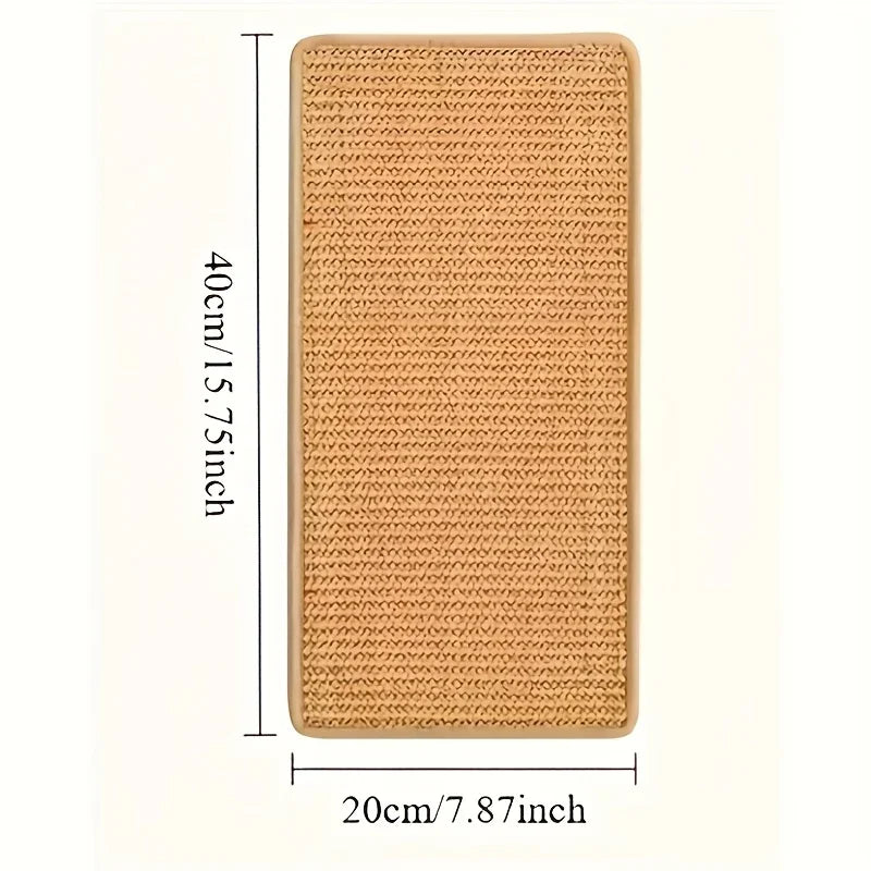 A sturdy and thick cat scratch board - free of clutter, designed for sofa safety, used for exercise and relaxation