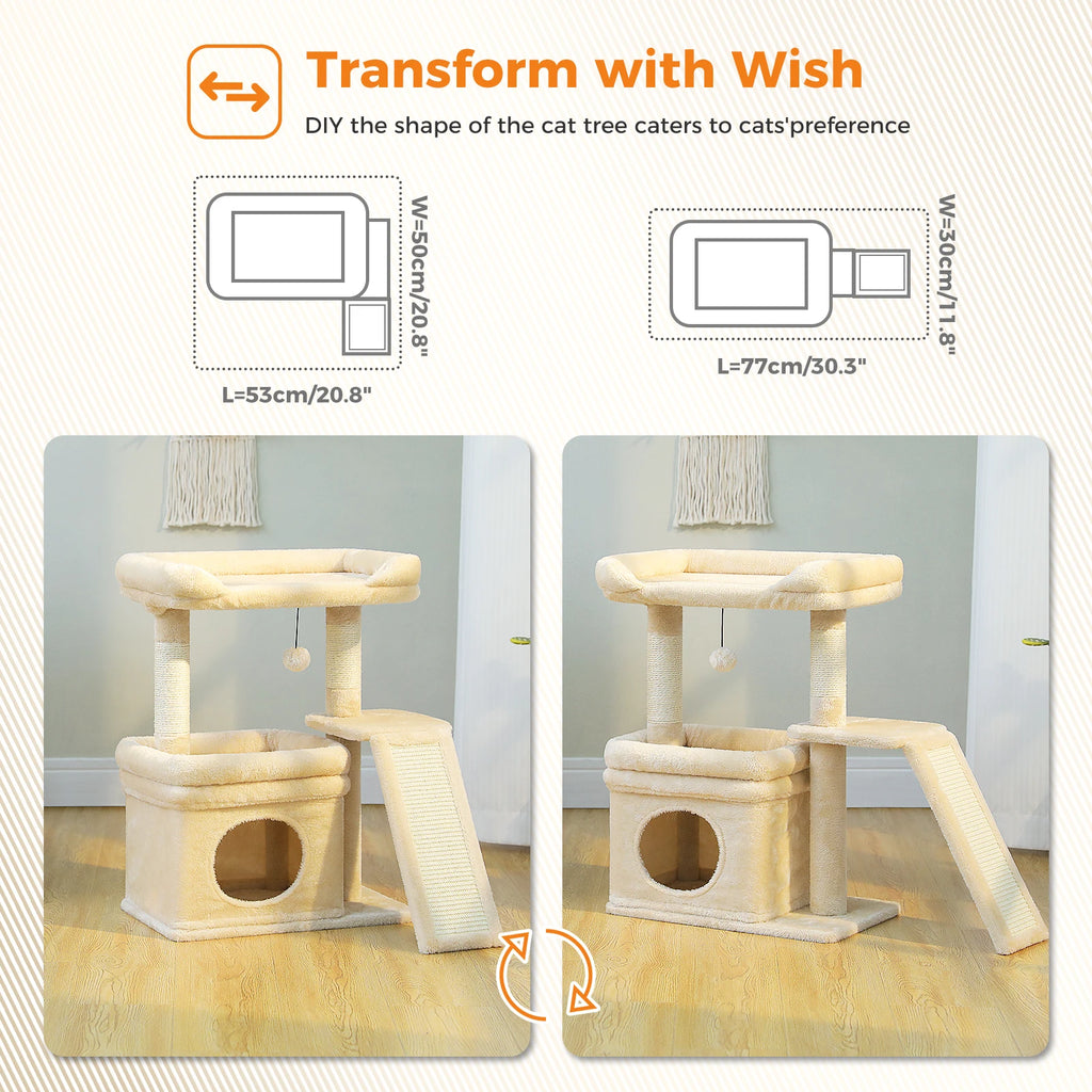 Small Cat Tree for Indoor Cat Tower o
