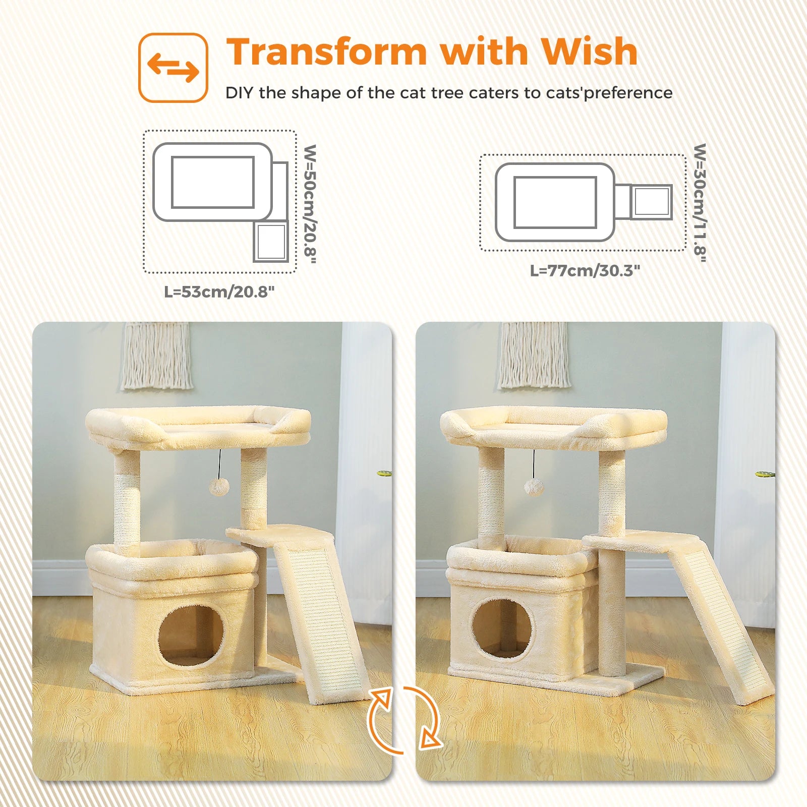 Small Cat Tree for Indoor Cat Tower o