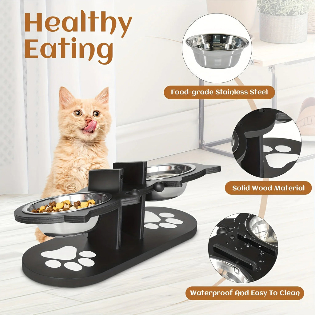 Elevated Cat Bowls 15°