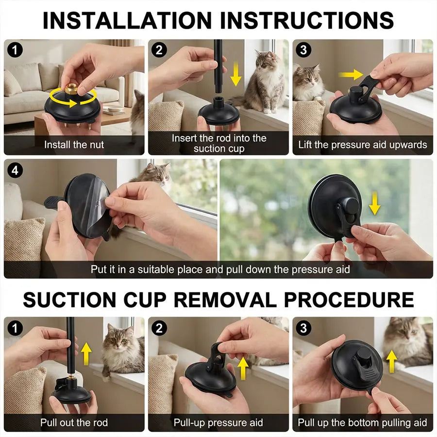 Interactive Suction Cup Cat Toys,