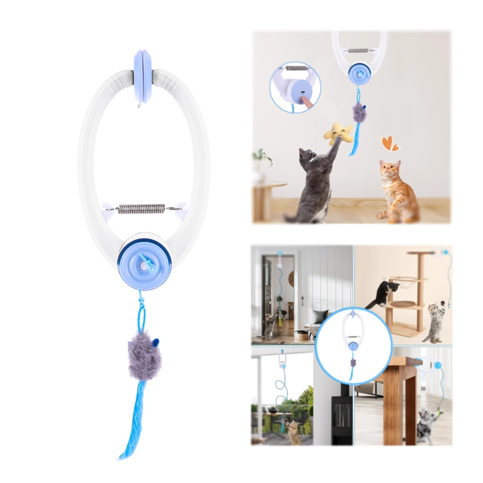 Automatic Retractable Cat Toys Door Hanging