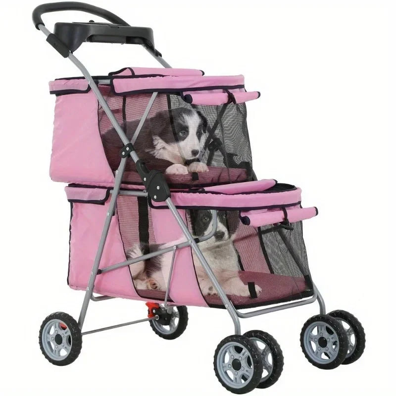 Dog cart cat pet strap 


Dog and cat stroller