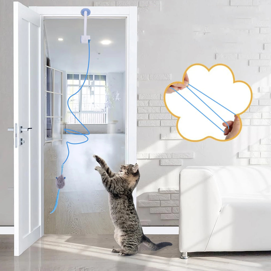Automatic Retractable Cat Toys Door Hanging