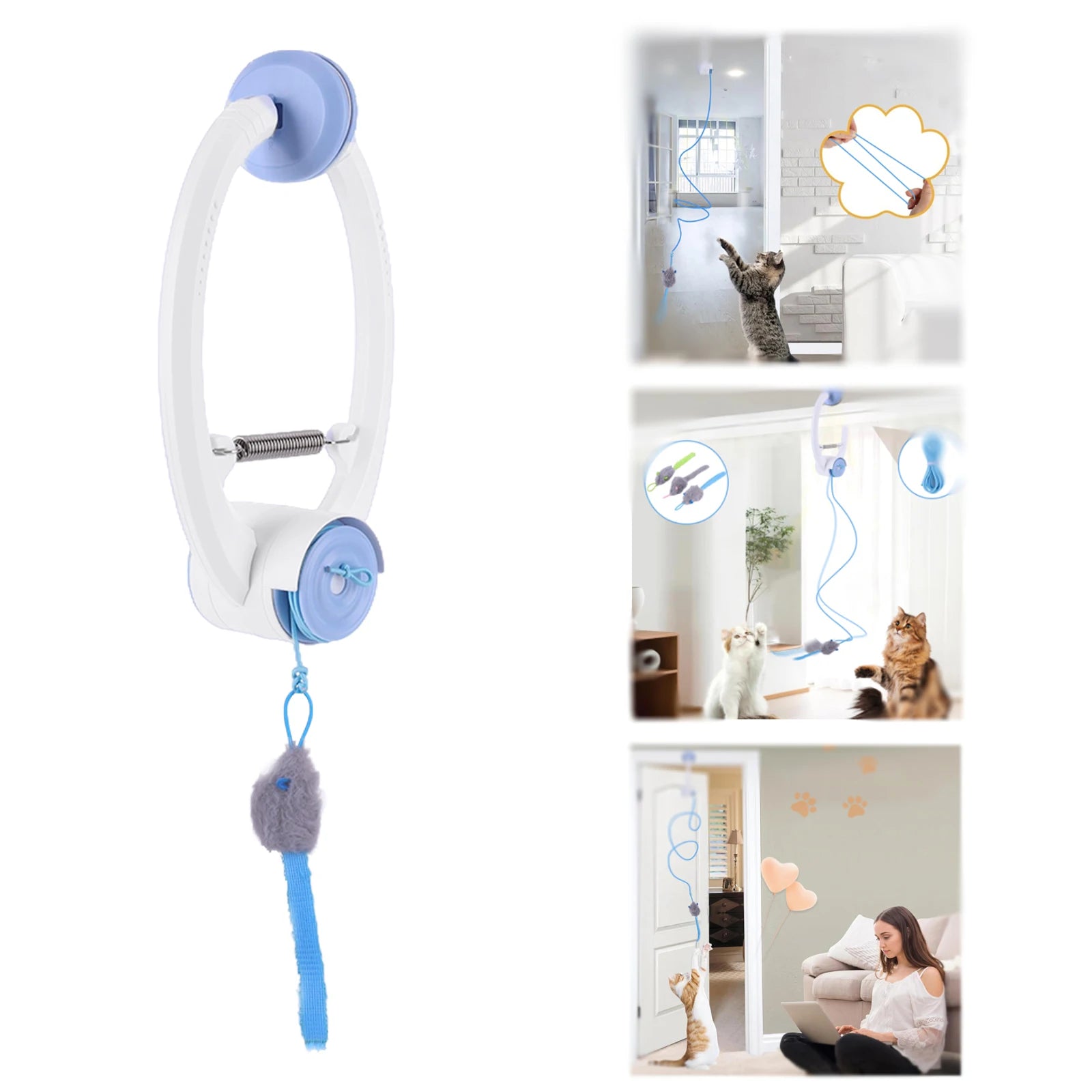 Automatic Retractable Cat Toys Door Hanging