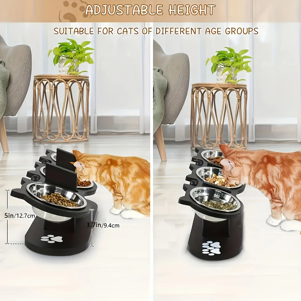 Elevated Cat Bowls 15°