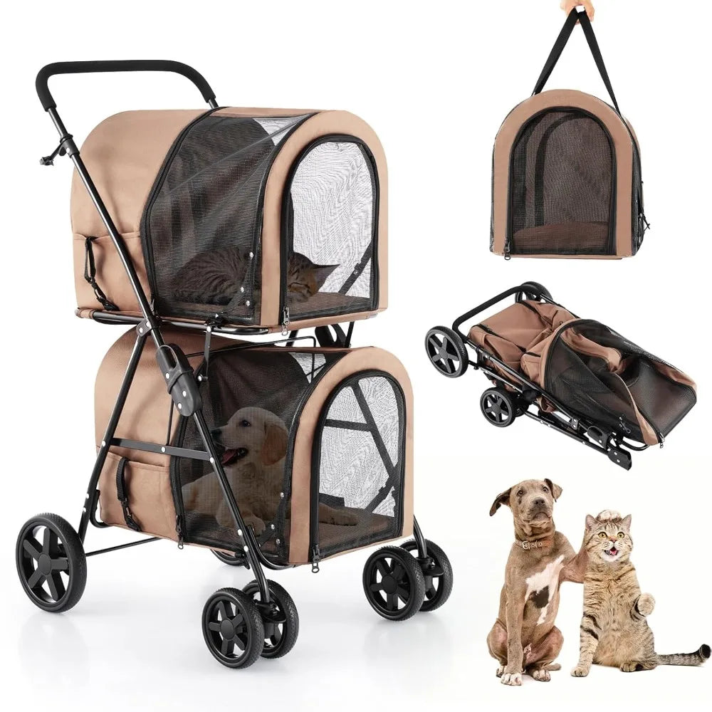 Pet Stroller for Small to Medium Dogs and Cats,