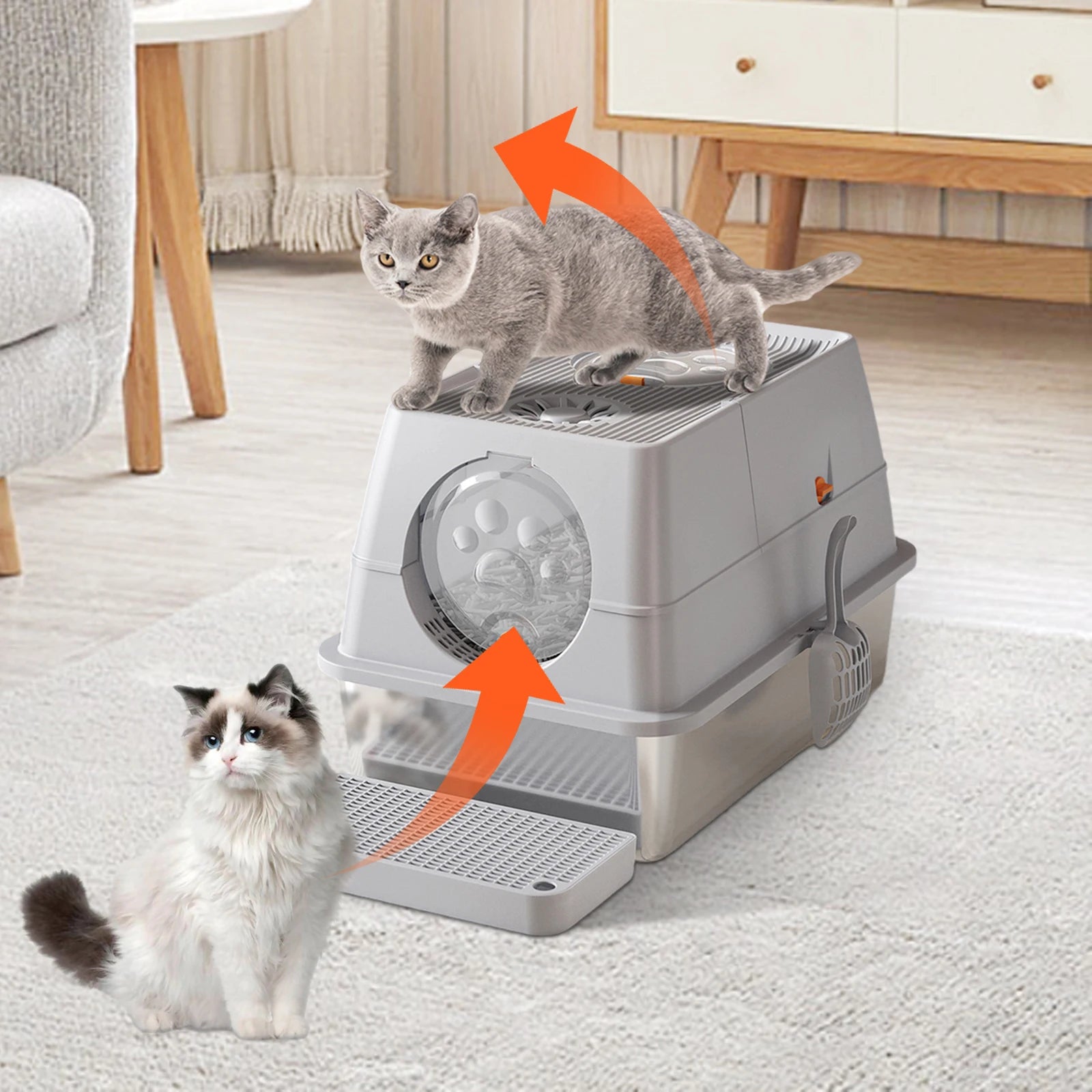 Stainless Steel Litter Box w